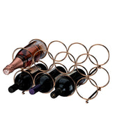 Adega Componível de Argolas para 4 Garrafas de Vinho Rose Gold - 2 Peças - Ela Decora